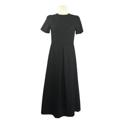 Pre-owned Massimo Dutti Wool Dress In Black