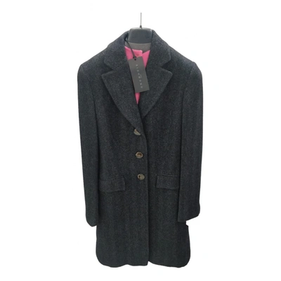 Pre-owned John Richmond Wool Coat In Anthracite