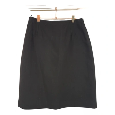 Pre-owned Aspesi Wool Mid-length Skirt In Black
