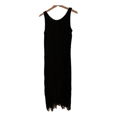 Pre-owned Mcq By Alexander Mcqueen Lace Maxi Dress In Black