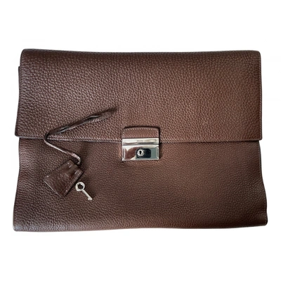 Pre-owned Prada Leather Small Bag In Brown