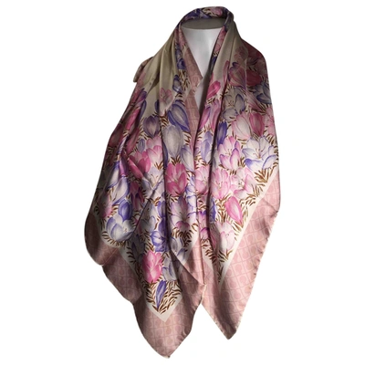 Pre-owned Gherardini Silk Neckerchief In Pink