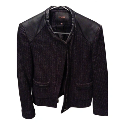 Pre-owned Maje Wool Short Vest In Black