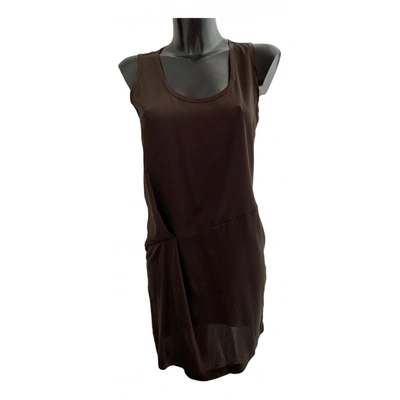 Pre-owned Roberto Collina Silk Mini Dress In Brown