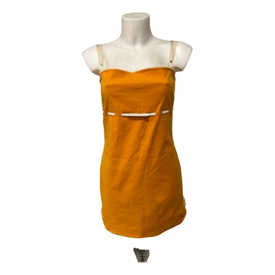Pre-owned D&g Dress In Orange