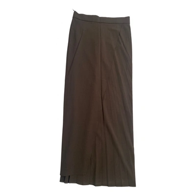 Pre-owned Brunello Cucinelli Wool Maxi Skirt In Brown