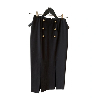 Pre-owned Alexander Mcqueen Wool Mid-length Skirt In Black