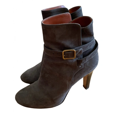 Pre-owned Michel Vivien Ankle Boots In Anthracite