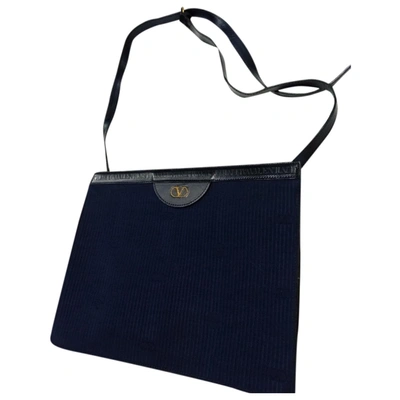 Pre-owned Valentino By Mario Valentino Cloth Handbag In Blue