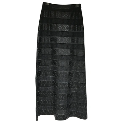 Pre-owned Anne Fontaine Maxi Skirt In Black