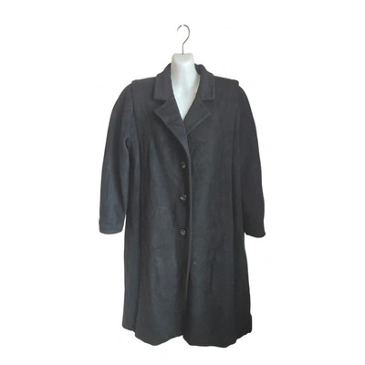 Pre-owned Herno Cashmere Peacoat In Black