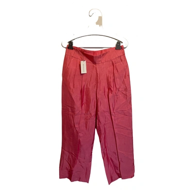 Pre-owned Dries Van Noten Silk Short Pants In Pink
