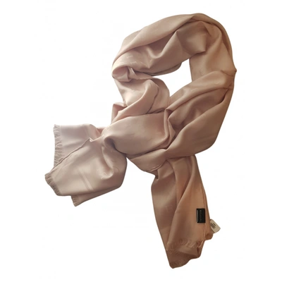 Pre-owned Bvlgari Silk Scarf In Pink