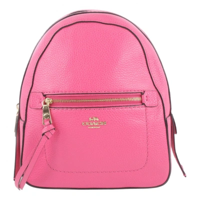 Pre-owned Coach Leather Backpack In Pink