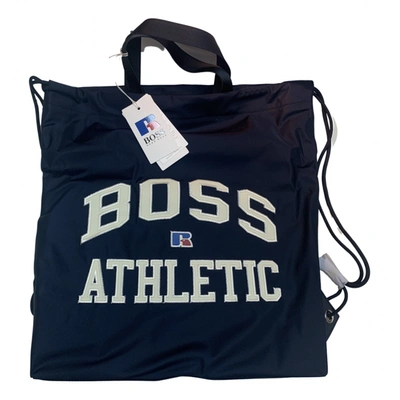 Pre-owned Hugo Boss Cloth Bag In Navy
