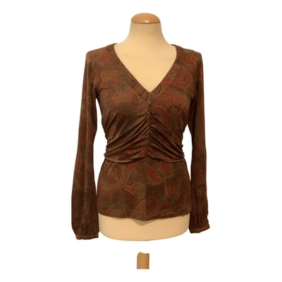 Pre-owned Etro Wool Blouse In Brown