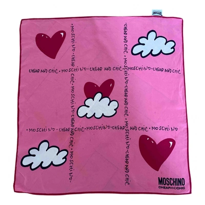 Pre-owned Moschino Cheap And Chic Silk Scarf In Pink