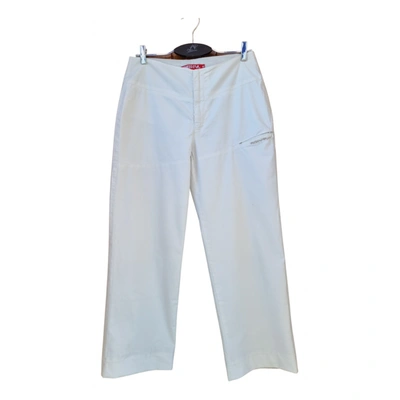 Pre-owned Quicksilver Large Pants In Ecru