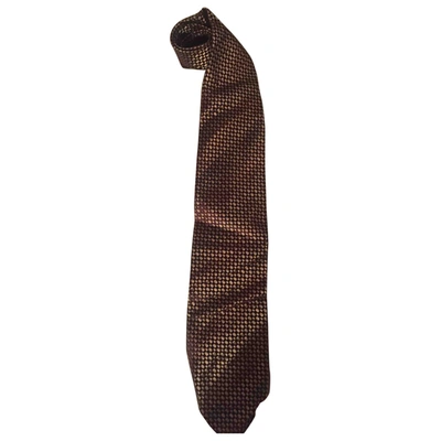 Pre-owned Zilli Silk Tie In Gold