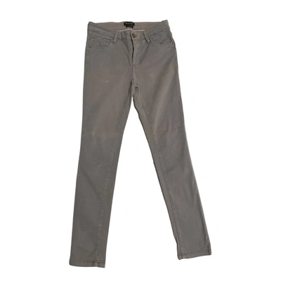 Pre-owned Massimo Dutti Slim Jeans In Grey