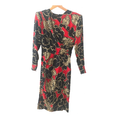 Pre-owned Givenchy Silk Mid-length Dress In Red