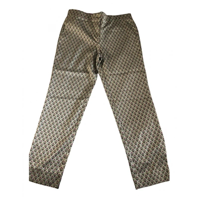 Pre-owned Etro Straight Pants In Multicolour