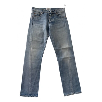 Pre-owned Balenciaga Straight Jeans In Blue