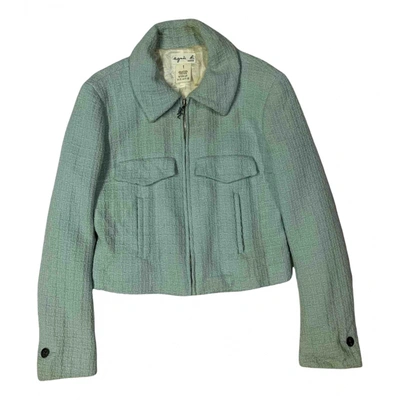 Pre-owned Agnès B. Wool Jacket In Green