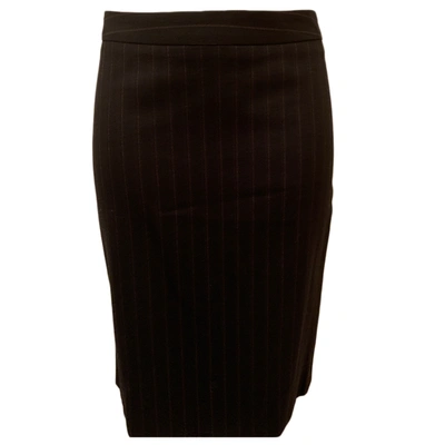 Pre-owned Mauro Grifoni Wool Mid-length Skirt In Black