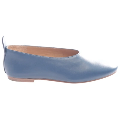 Pre-owned Joseph Leather Flats In Blue