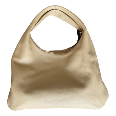 Pre-owned The Row Leather Handbag In Beige