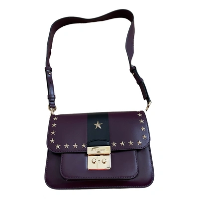 Pre-owned Michael Kors Sloan Leather Crossbody Bag In Burgundy