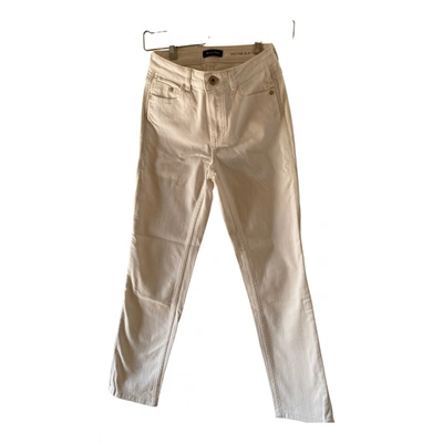 Pre-owned Massimo Dutti Slim Jeans In White