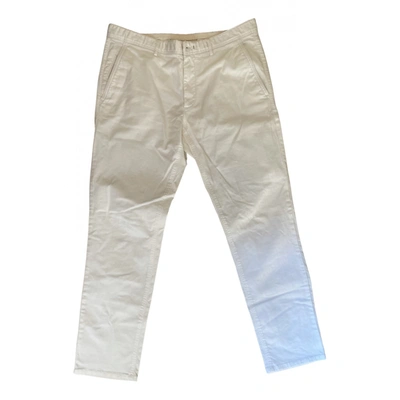 Pre-owned Massimo Dutti Trousers In White