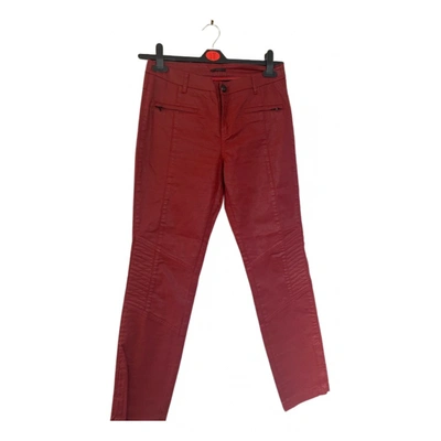 Pre-owned Ikks Slim Jeans In Red