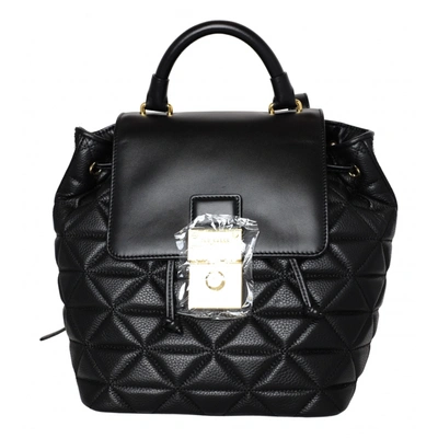 Pre-owned Ted Baker Leather Backpack In Black