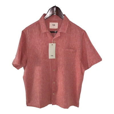 Pre-owned Folk Linen Shirt In Red