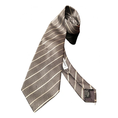 Pre-owned Dolce & Gabbana Silk Tie In Silver