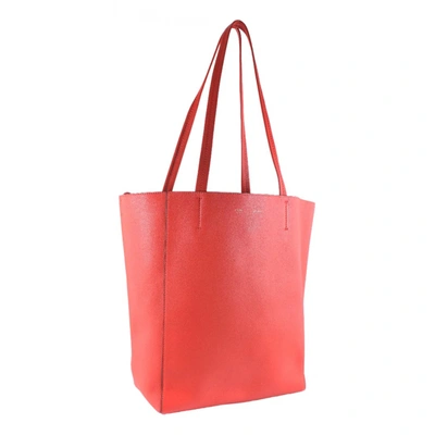 Pre-owned Celine Phantom Leather Tote In Red