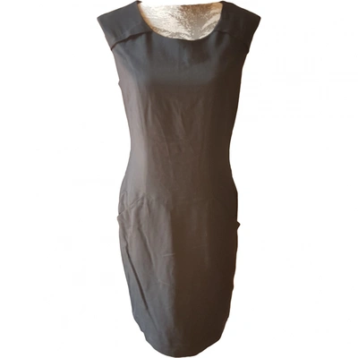 Pre-owned Ikks Mid-length Dress In Black