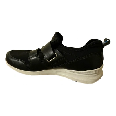 Pre-owned Ecco Leather Trainers In Black