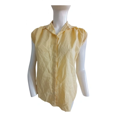 Pre-owned Timberland Linen Blouse In Yellow
