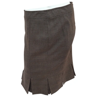 Pre-owned Marella Wool Mid-length Skirt In Brown