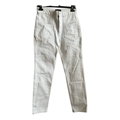 Pre-owned Isabel Marant Straight Pants In White