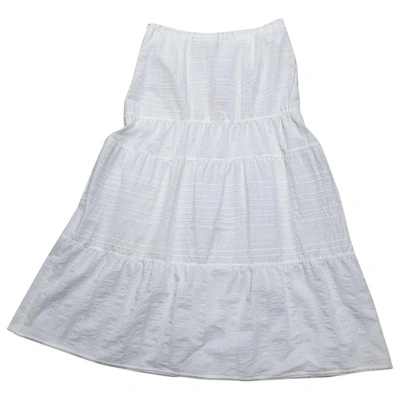 Pre-owned Elena Miro' Skirt In White