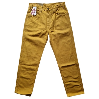 Pre-owned Levi's Slim Jean In Yellow