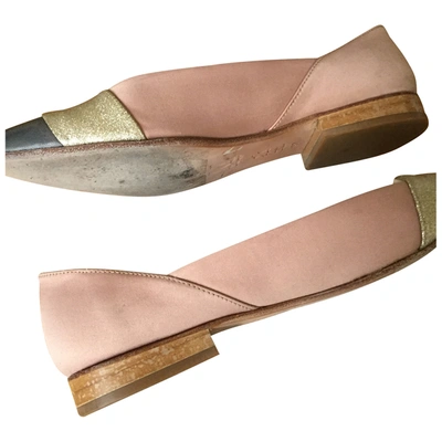 Pre-owned M Missoni Leather Ballet Flats In Pink