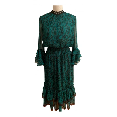 Pre-owned Misa Mid-length Dress In Green
