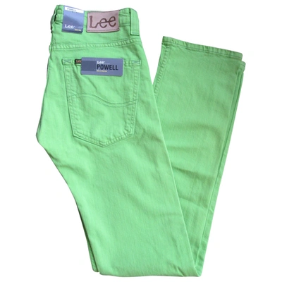 Pre-owned Lee Slim Jeans In Green