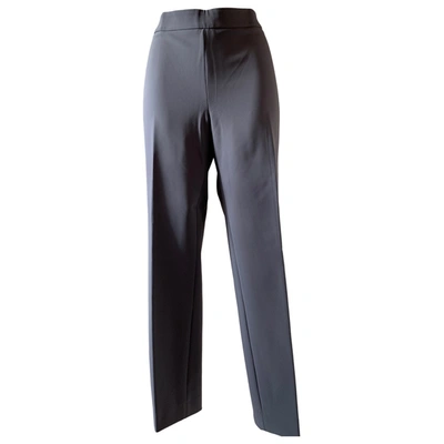Pre-owned Peserico Straight Pants In Grey